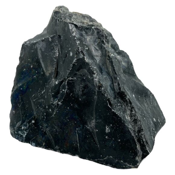 Dark Cobalt Art Glass Cullet Glowing Uranium Manganese Slag Glass #4GX263 - Picture 2 of 6